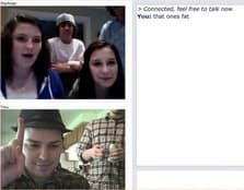 Screenshot di un incontro chatroulette — Chatroulette belga su Camyster