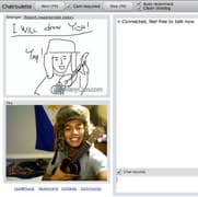 Screenshot di un incontro chatroulette — Chatroulette classica su Camyster