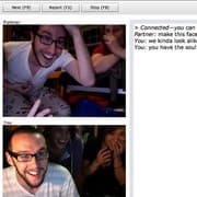 Screenshot di un incontro chatroulette — Chatroulette francese su Camyster
