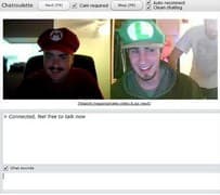 Screenshot di un incontro chatroulette — Chatroulette inglese su Camyster
