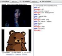 Screenshot di un incontro chatroulette — Chatroulette araba su Camyster