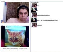 Screenshot di un incontro chatroulette — Chatroulette latina su Camyster